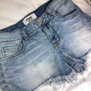 VS PINK Stone Washed Denim Shorts- Size 6